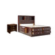 2pc King Bedroom Set, Storage Brown, Nightstand