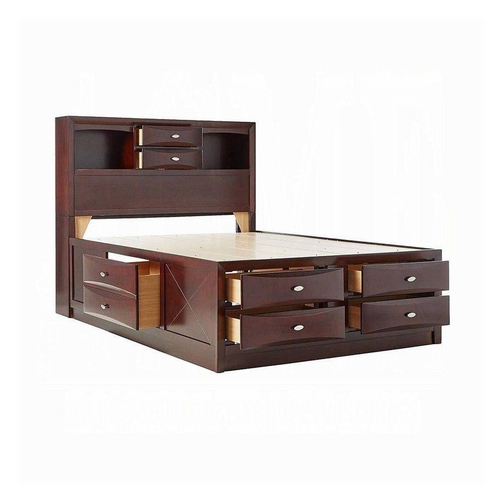 2pc King Bedroom Set, Storage Brown, Nightstand