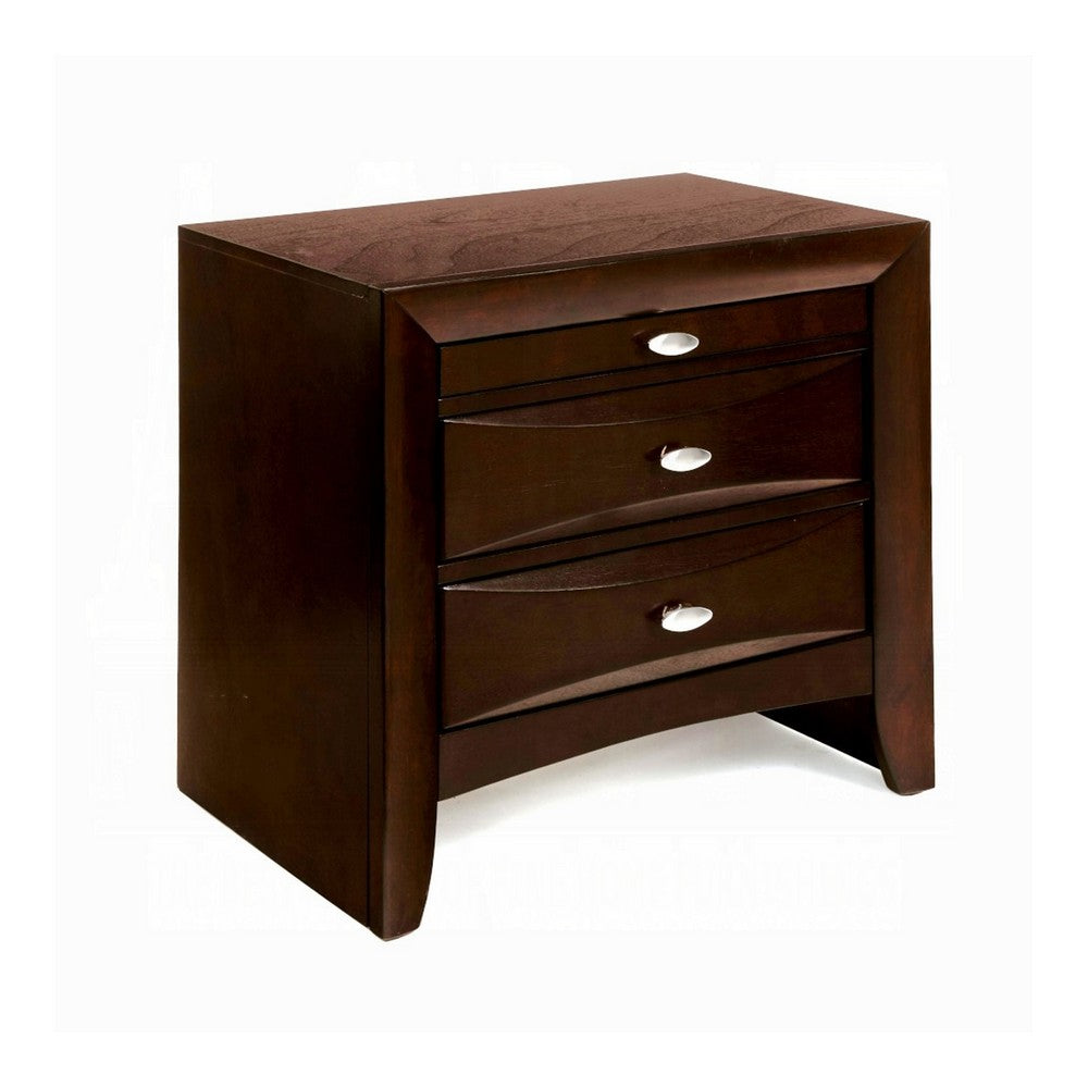 2pc King Bedroom Set, Storage Brown, Nightstand