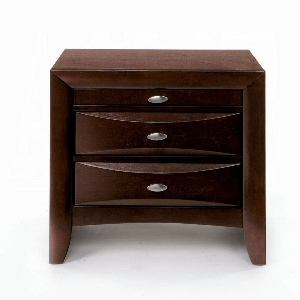 2pc King Bedroom Set, Storage Brown, Nightstand