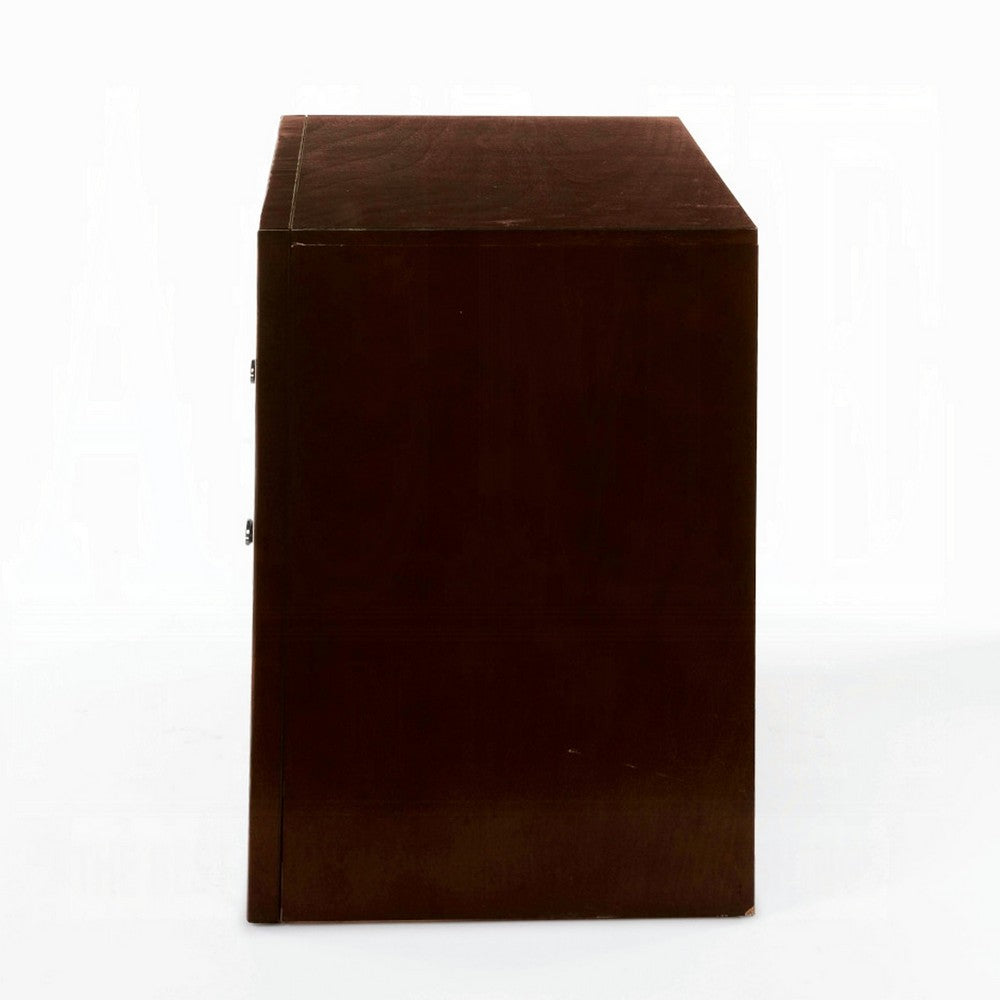 2pc King Bedroom Set, Storage Brown, Nightstand