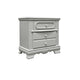 2pc Full Bedroom Set, Gray and Silver, Nightstand