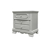 2pc Full Bedroom Set, Gray and Silver, Nightstand