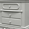 2pc Full Bedroom Set, Gray and Silver, Nightstand