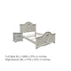 2pc Full Bedroom Set, Gray and Silver, Nightstand