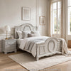2pc Full Bedroom Set, Gray and Silver, Nightstand
