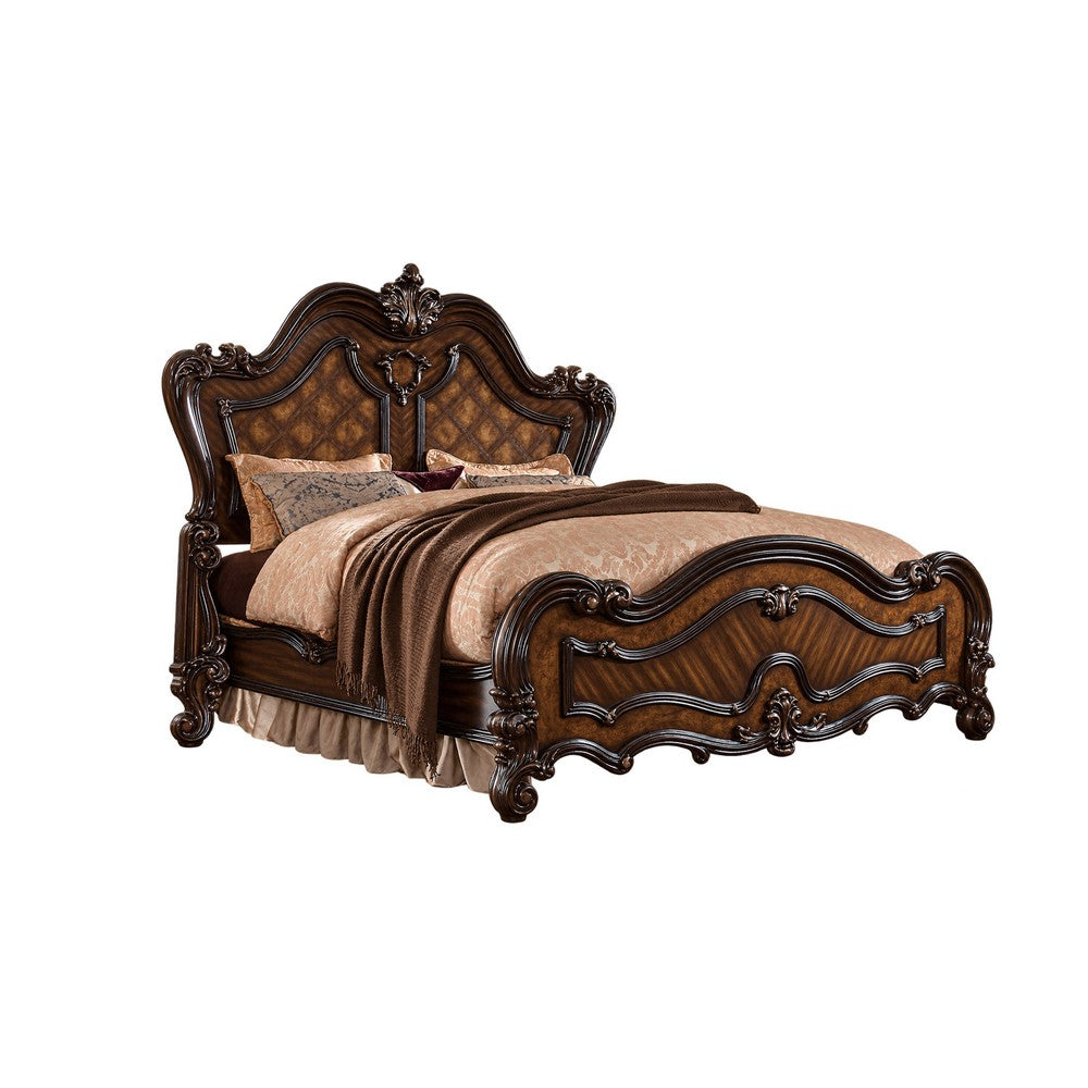 3pc King Bedroom Set, Brown, 2 Nightstands