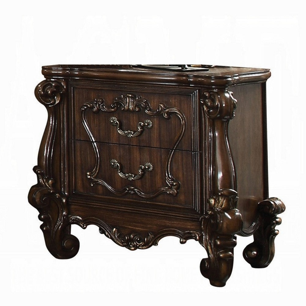 3pc King Bedroom Set, Brown, 2 Nightstands