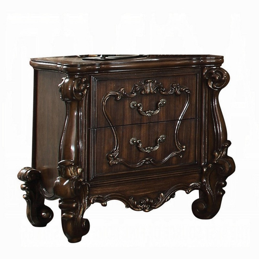 3pc King Bedroom Set, Brown, 2 Nightstands