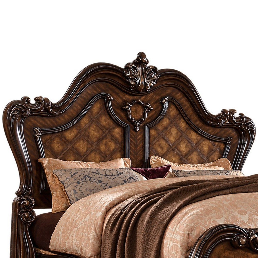 3pc King Bedroom Set, Brown, 2 Nightstands