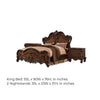 3pc King Bedroom Set, Brown, 2 Nightstands