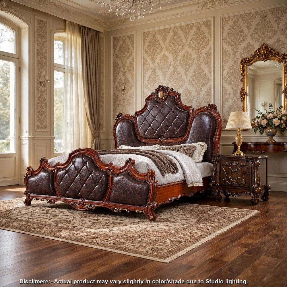 3pc King Bedroom Set | Brown | 2 Nightst&s