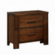2pc Queen Bedroom Set, Storage Design, Brown, Nightstand