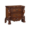 3pc Queen Bedroom Set, Sleigh Design, Black and Brown, 2 Nightstands