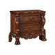 3pc Queen Bedroom Set, Sleigh Design, Black and Brown, 2 Nightstands