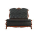 2pc Queen Bedroom Set, Sleigh Design, Black and Brown, Nightstand