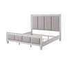 2pc King Bedroom Set, Upholstered Design, Gray and White, Nightstand
