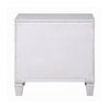 2pc King Bedroom Set, Upholstered Design, Gray and White, Nightstand