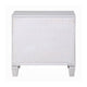 2pc King Bedroom Set, Upholstered Design, Gray and White, Nightstand