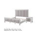 2pc King Bedroom Set, Upholstered Design, Gray and White, Nightstand