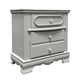 3pc Full Bedroom Set, Gray and Silver, Nightstand and Dresser