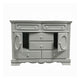 3pc Full Bedroom Set, Gray and Silver, Nightstand and Dresser