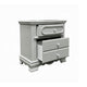 3pc Full Bedroom Set, Gray and Silver, Nightstand and Dresser