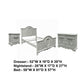 3pc Full Bedroom Set, Gray and Silver, Nightstand and Dresser