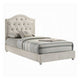 2pc Full Bedroom Set, Upholstered Storage Design, Beige, Nightstand