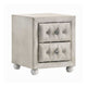 2pc Full Bedroom Set, Upholstered Storage Design, Beige, Nightstand