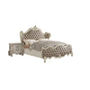 2pc King Bedroom Set | Upholstered Design | Gray & White | Nightst&