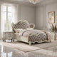 2pc King Bedroom Set | Upholstered Design | Gray & White | Nightst&