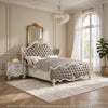 2pc King Bedroom Set | Upholstered Design | Gray & White | Nightst&