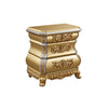 3pc King Bedroom Set, Upholstered Design, Gold, 2 Nightstands