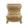 3pc King Bedroom Set, Upholstered Design, Gold, 2 Nightstands