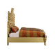 2pc King Bedroom Set, Upholstered Design, Gold, Nightstand