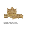 2pc King Bedroom Set, Upholstered Design, Gold, Nightstand