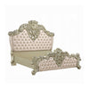 2pc King Bedroom Set, Upholstered Design, Silver, Nightstand