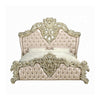 2pc King Bedroom Set, Upholstered Design, Silver, Nightstand