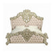 2pc King Bedroom Set, Upholstered Design, Silver, Nightstand