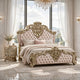 2pc King Bedroom Set, Upholstered Design, Silver, Nightstand