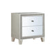 3pc King Bedroom Set | Upholstered Design | Silver | 2 Nightst&s