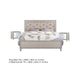 3pc King Bedroom Set | Upholstered Design | Silver | 2 Nightst&s