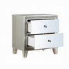 2pc King Bedroom Set | Upholstered Design | Silver | Nightst&