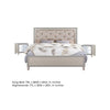 2pc King Bedroom Set | Upholstered Design | Silver | Nightst&