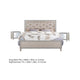 2pc King Bedroom Set | Upholstered Design | Silver | Nightst&
