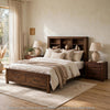 3pc Queen Bedroom Set, Storage Design, Brown, 2 Nightstands