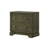 Queen Bedroom Set, Dark Cocoa Brown, Ivory, 3pc w 2 Nightstands