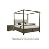 Queen Bedroom Set, Dark Cocoa Brown, Ivory, 3pc w 2 Nightstands