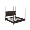 Queen Bedroom Set, Poster Design, Brown, Chrome, 2pc w Nightstand